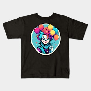 Clown Halloween Illustration Kids T-Shirt